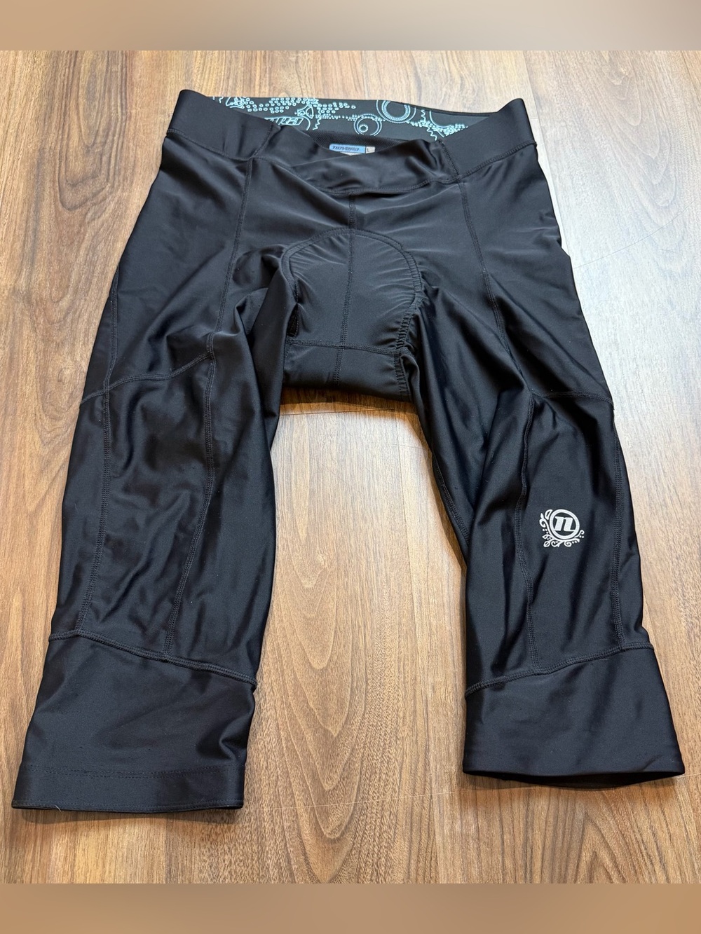 Novara Black Cycling Shorts with Subtle White Logo